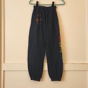 Navy Aviator Nation Sweatpants with Word Logo down Leg S